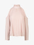 Top gaufré à épaules dénudées - rose - 1