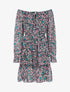 Robe fleurie à col bardot - noir - 3