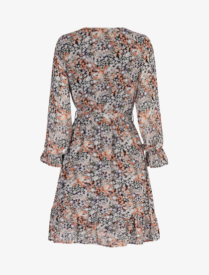 Robe bohème patineuse imprimé floral - noir - 2