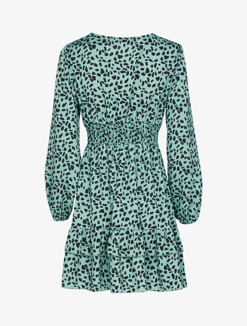 Robe patineuse à imprimé graphique - vert - 2