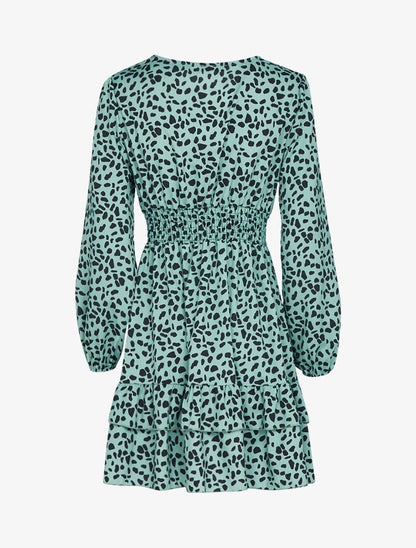 Robe patineuse à imprimé graphique - vert - 2