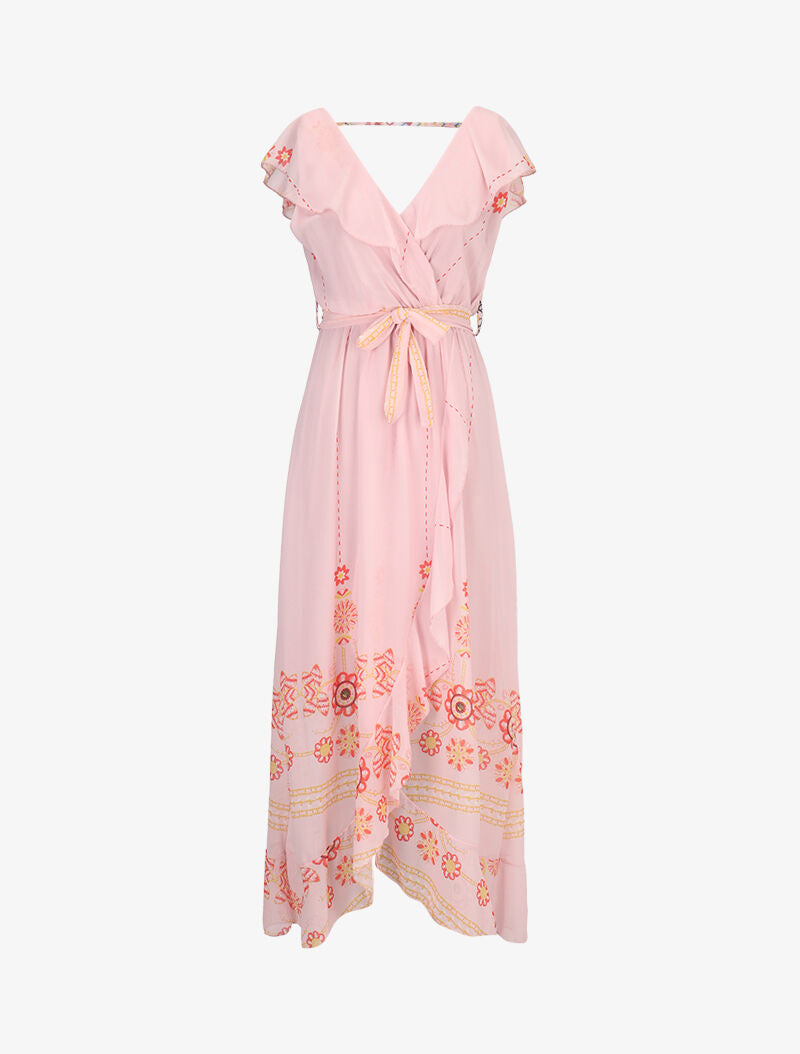 Robe à dos volanté - rose - 3