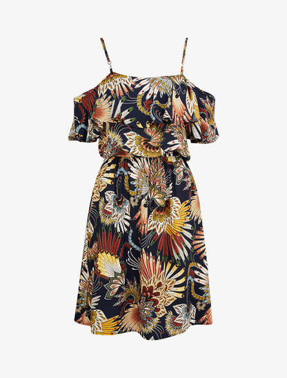 Robe à épaules dénudées - marine - 2