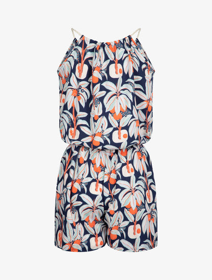 Combishort à imprimé cocotiers - marine - 3