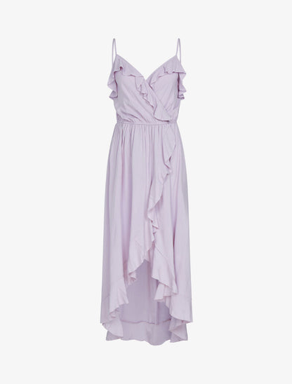 Robe portefeuille à volants - lilas - 3
