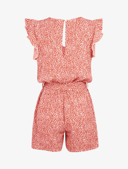 Combishort à imprimé moucheté - rouge - 2