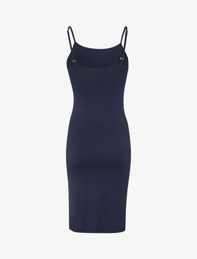Robe basique unie - marine - 2