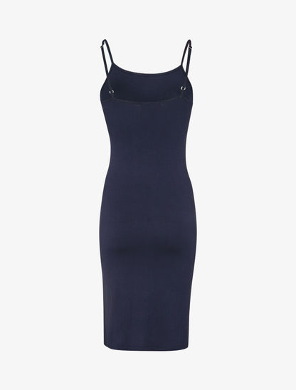 Robe basique unie - marine - 2