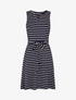 Robe marinière à détail trou de serrure - marine - 1