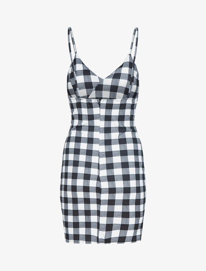 Robe moulante à imprimés - gris foncé - 2