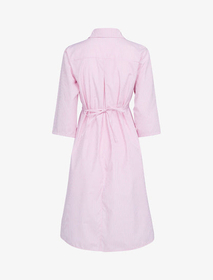 Robe style chemise à rayures - rose - 2