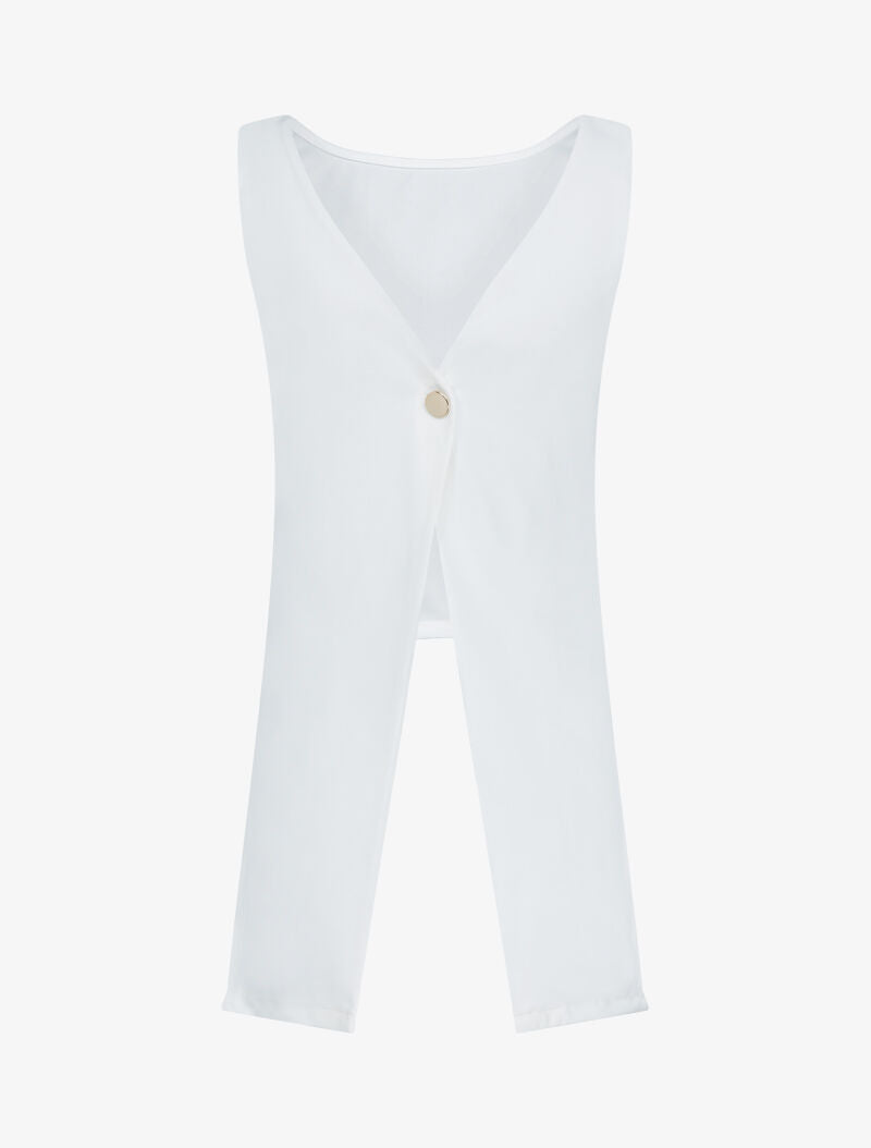 Top à dos style gilet - blanc - 4