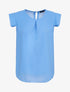 Top en voile à dos gaufré - bleu ciel - 1