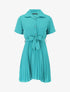 Robe chemise à bas gaufré - vert menthe - 3
