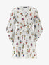 Robe à manches biseautées et imprimés - beige - 3