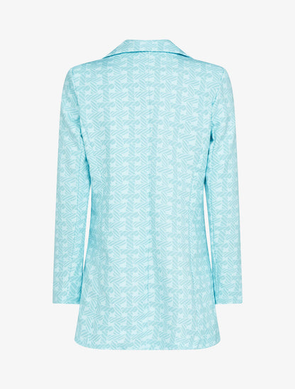 Blazer à imprimé graphique - turquoise - 2