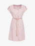 Robe trapèze à col carré - rose - 1