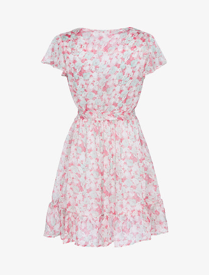 Robe en mousseline à imprimés - rouge - 2