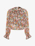 Crop top fleuri - turquoise - 3
