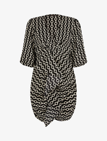 Robe tunique imprimée - noir - 1