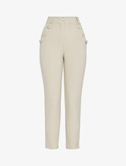 7/8 Hose mit dekorativen Knöpfen - beige