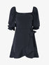 Robe style portefeuille à encolure carrée - noir - 3