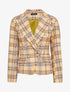 Blazer imprimé à boutons décoratifs - orange - 1