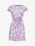 Robe imprimée en voile - lilas - 1
