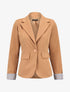 Blazer à revers imprimé rayures - camel - 1