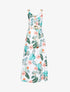 Robe longue imprimée à bretelles en cordelettes - ecru - 3