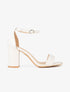Sandales à talon et semelle effet croco - blanc - 6
