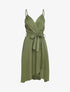Robe fluide style portefeuille - kaki - 1