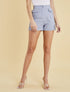 Mini short effet toile de coton - bleu ciel - 1