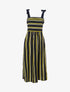 Robe mi longue à rayures - marine - 3