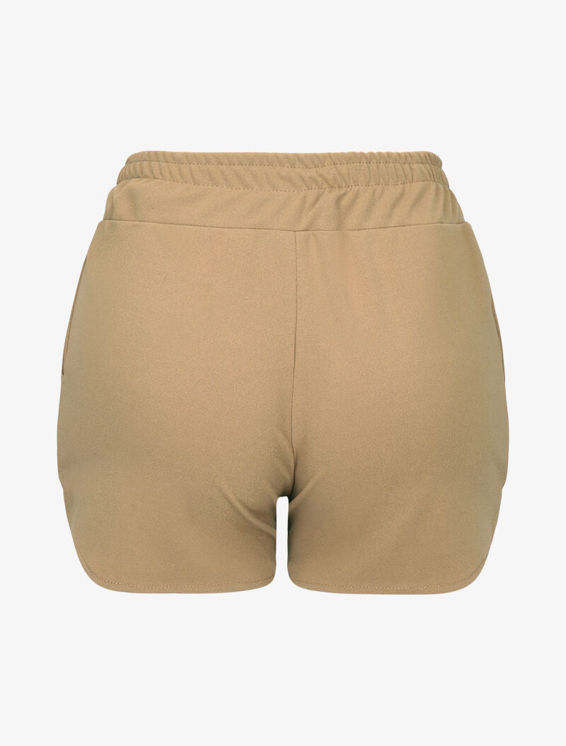 Mini short coupe droite - camel - 2