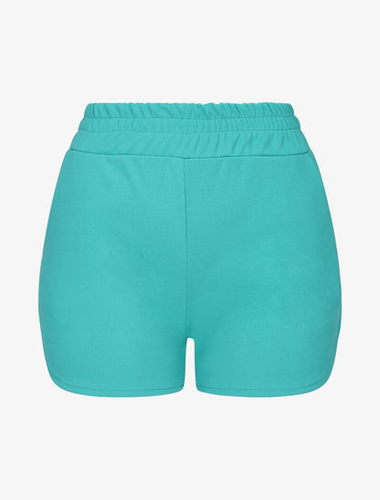 Mini short coupe droite - turquoise - 3