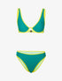 Bikini à liserés contrastants - vert - 1