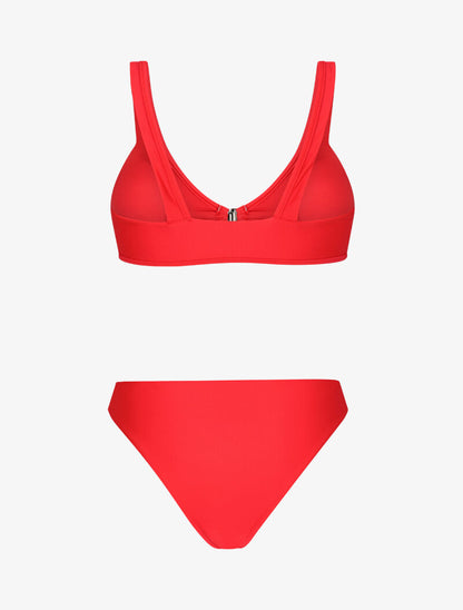 Bikini triangle à clip - corail - 2