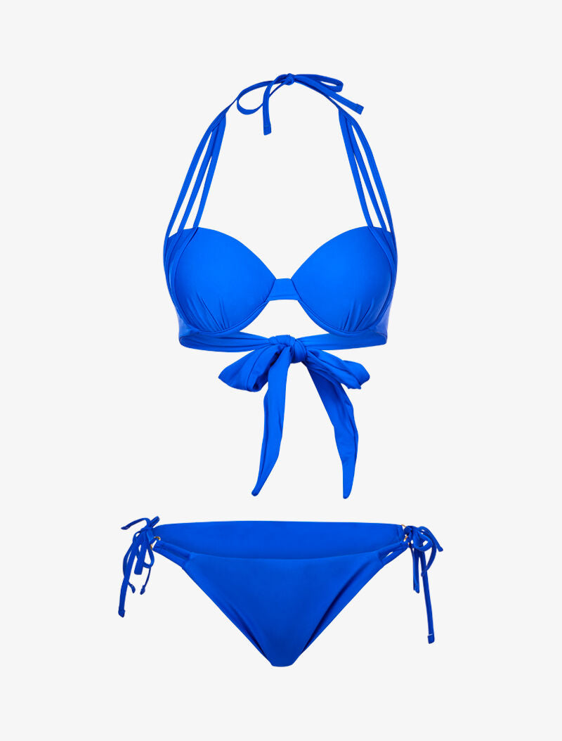 Bikini emboitant arrondi - bleu électrique - 1