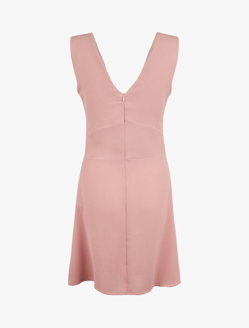 Robe courte à découpes - rose - 2