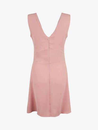 Robe courte à découpes - rose - 2