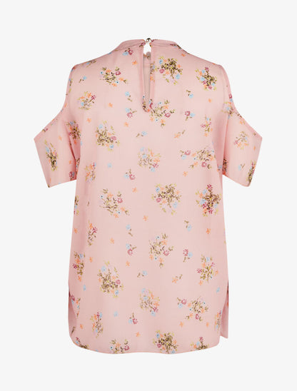 Blouse carrée oversize à découpes - rose - 3