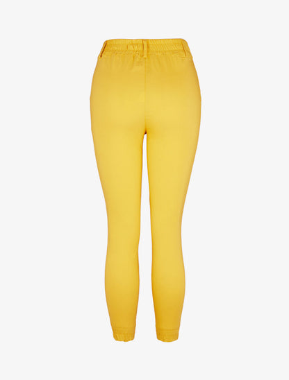 Pantalon style cargo basique - jaune - 2