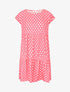 Robe coupe trapèze à pois - rose - 1