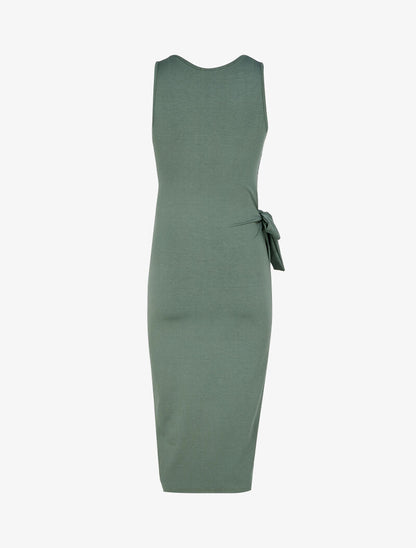 Robe à empiècements à nouer - kaki - 2