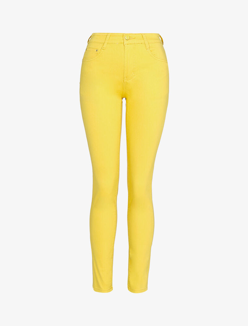 Jean taille haute extra long - jaune - 1