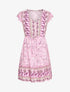 Robe à imprimé floral stylisé - rose - 1