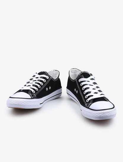 Tennis plates à tour de semelle à liseré - noir - 5