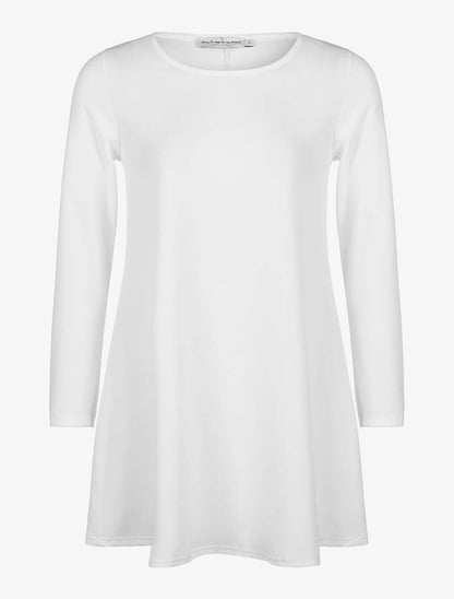 Robe ample trapèze - blanc - 3