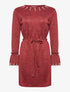 Robe-pull col perlé - bordeaux - 1